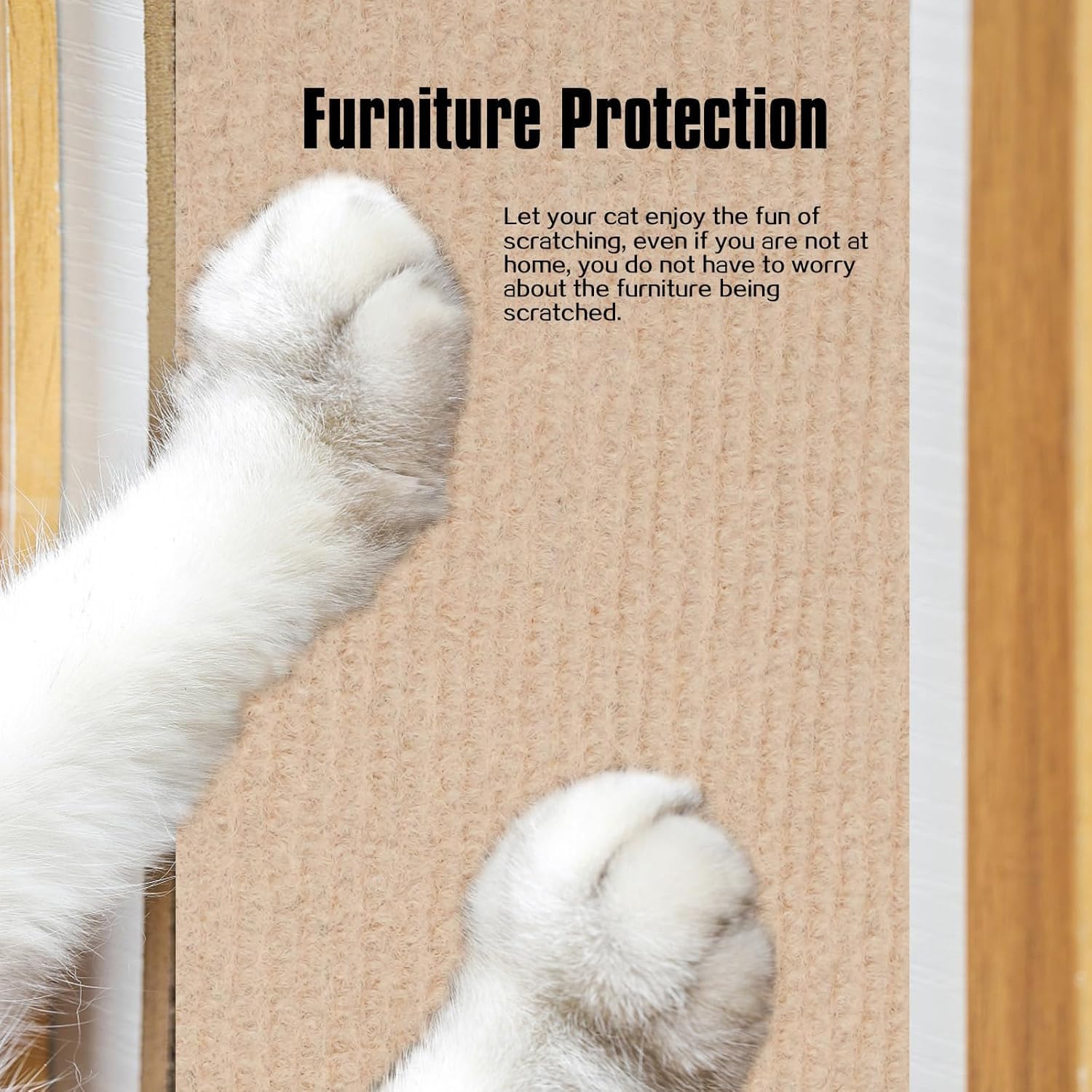 Farnirvana Tappetino Antigraffio Autoadesivo per Gatti, 200 × 40 cm Diy Climbing Cat Scratcher, Protezione Divano Graffi Gatto,Tiragraffi Divano, Proteggi Divano Gatti Graff per Tappeti Divani Mobili