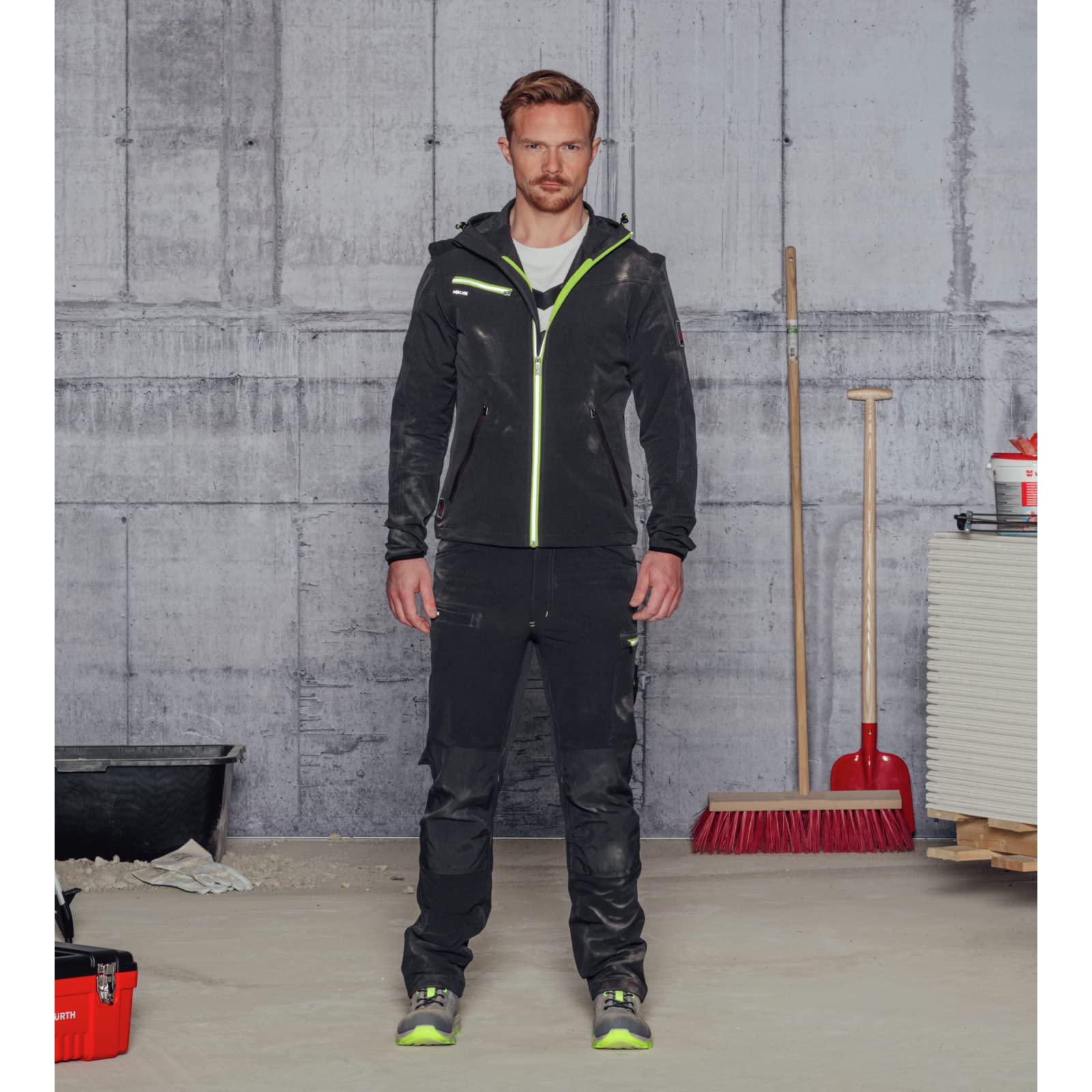 WüRTH MODYF Softshell de travail Stretch Evolution Anthracite/Lime