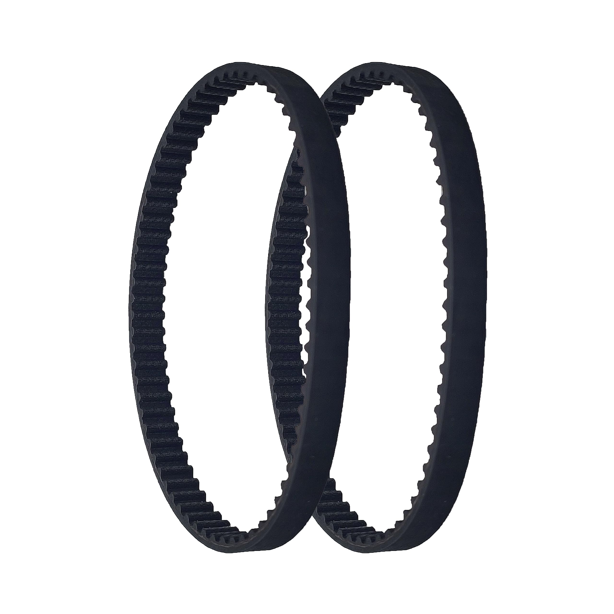 2pcs 174-3M Timing Belt - 58 Teeth, Black Cogged Rubber Geared Belt, 0.197in/ 5mm Cog Drive Belt, Fit for Vacuum Cleaners and More