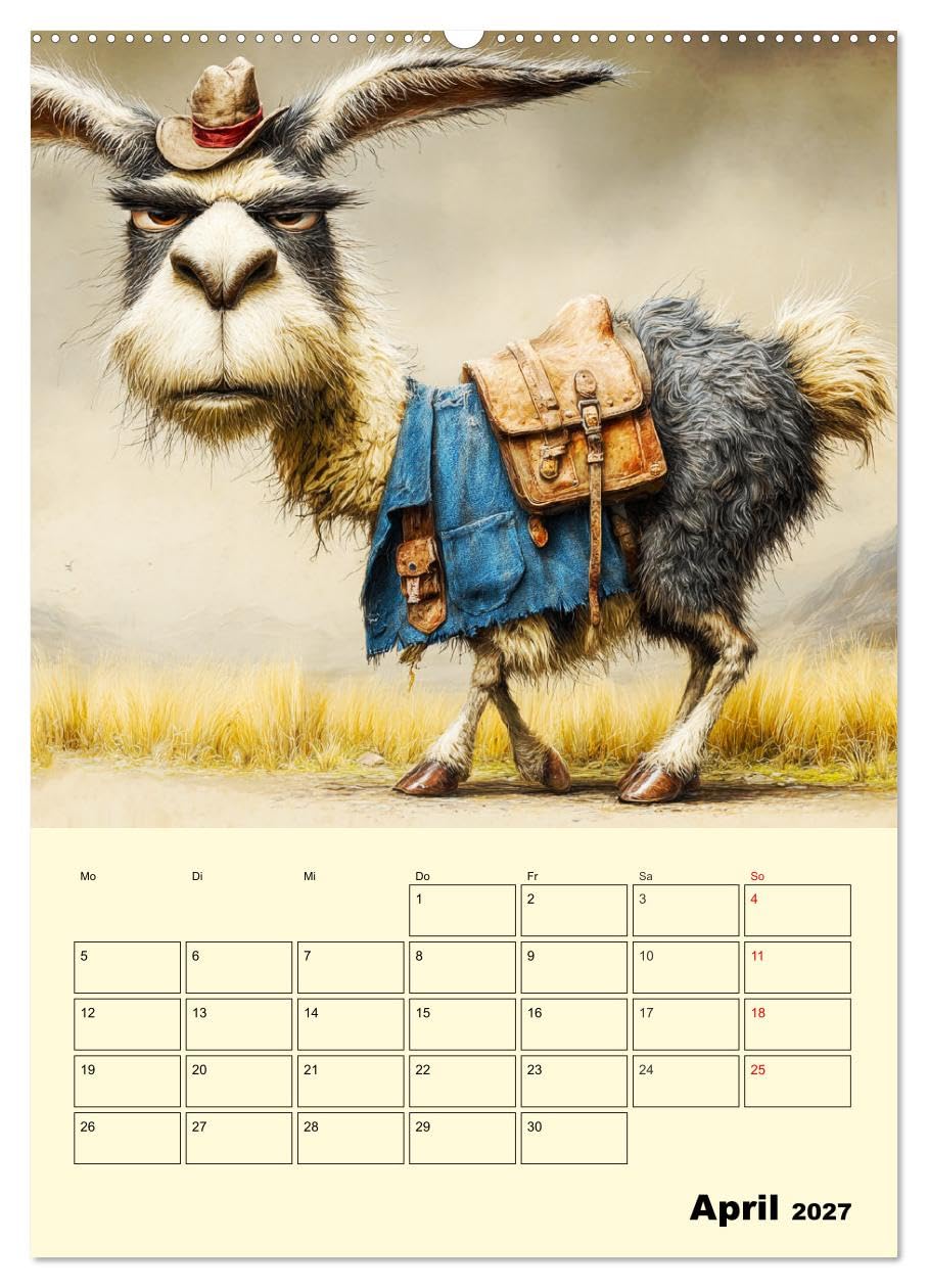 Lama la Vida. Lama-Momente zwischen Humor und Charakter (hochwertiger Premium Wandkalender 2027 DIN A2 hoch), Kunstdruck in Hochglanz: Lamas in all ... und liebenswerten Facetten (CALVENDO Tiere)