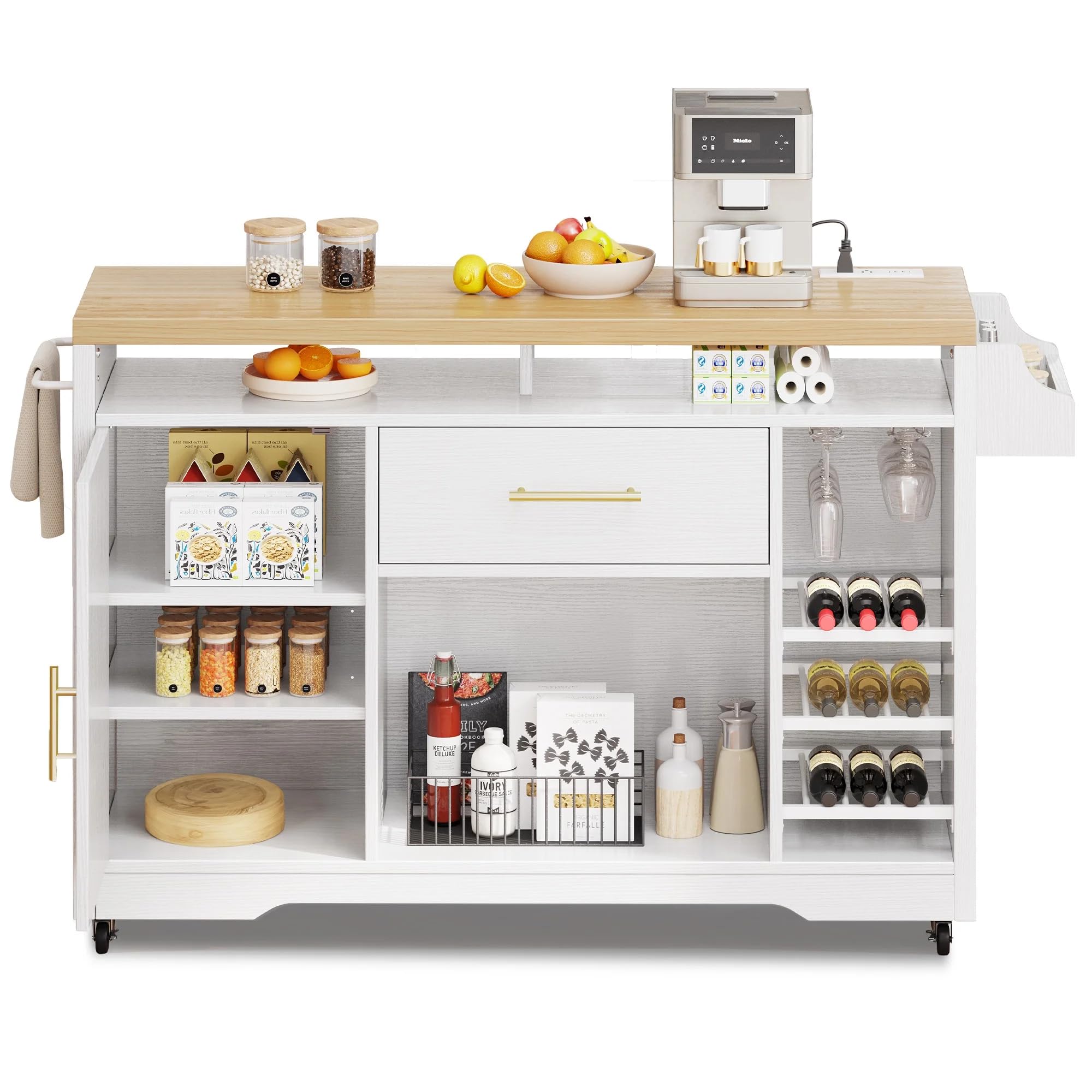 Kitchen Island With Spice Racknull