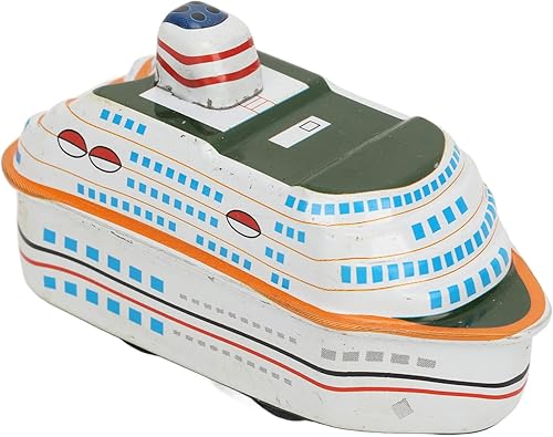 Miniatura 2 de Bnineteenteam Juguete vintage de lata de crucero, colección de viento de crucero, accesorios creativos para coleccionar vintage