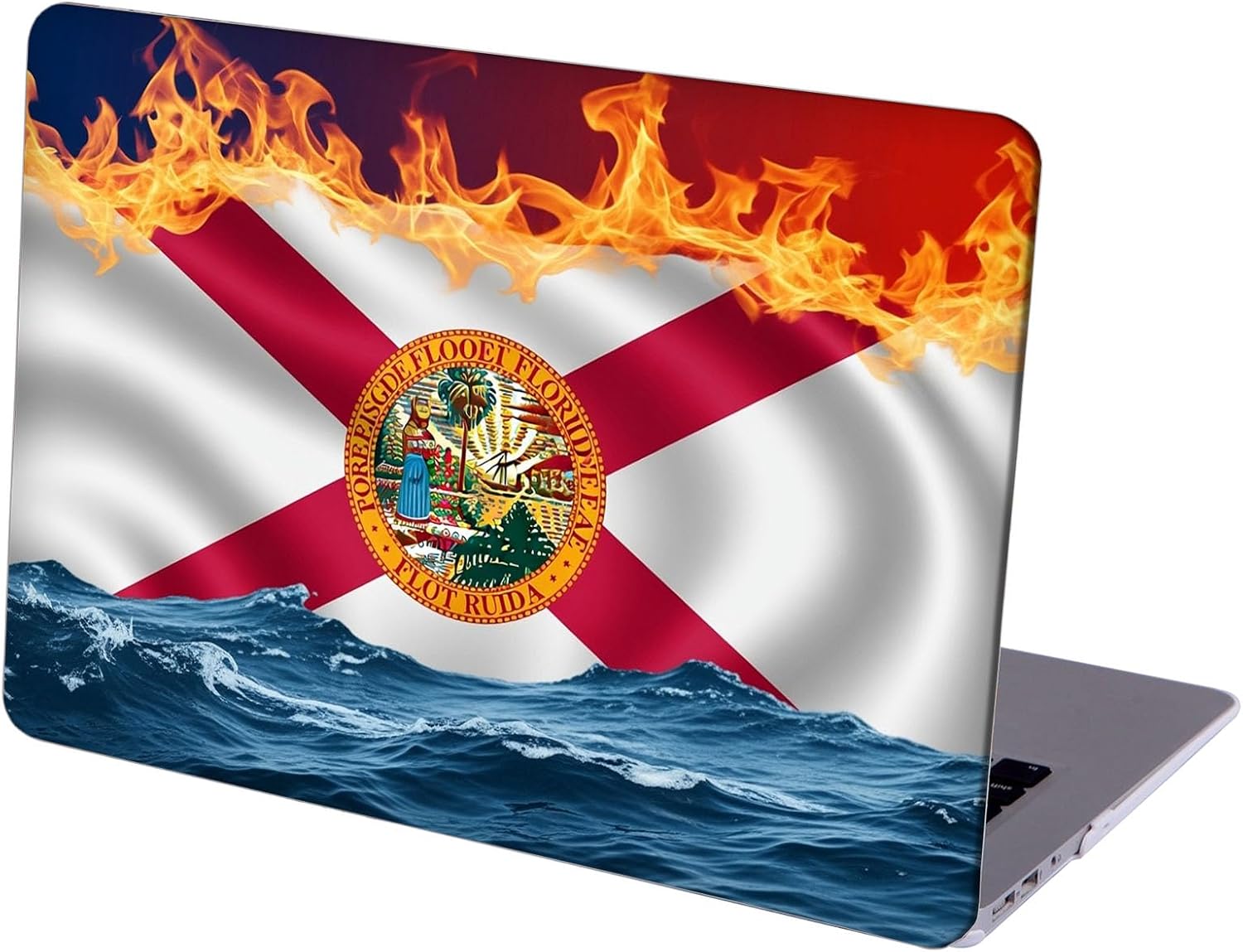 Compatible with MacBook Neo 13-inch, Hard Shell Case with Keyboard Cover and Screen Protector (A3404 A18 Pro chip, 2026 Release) - Flag of Florida MC21555