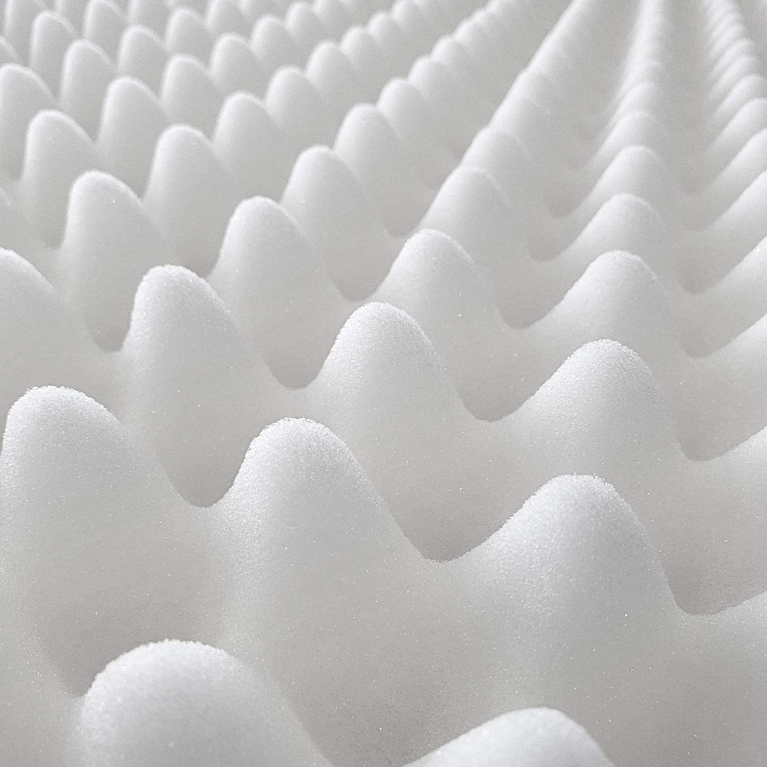 Vaunn Medical Egg Crate Convoluted Foam Mattress Pad Thick EggCrate