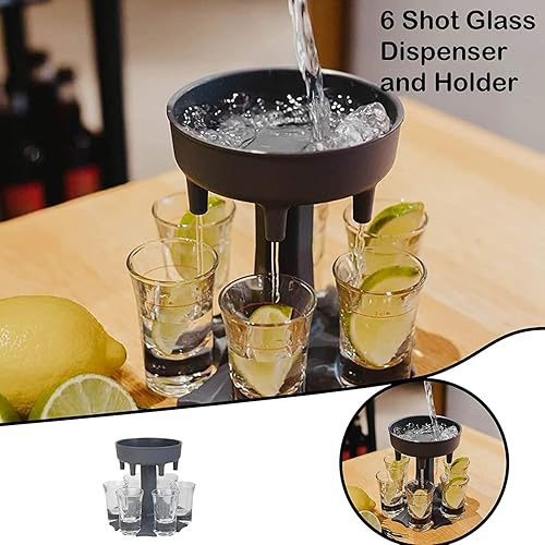 Miniatura 3 de GserGdK 1 dispensador de cóctel, 6 soportes para dispensador de vidrio, dispensador para llenar líquidos, dispensador de disparos