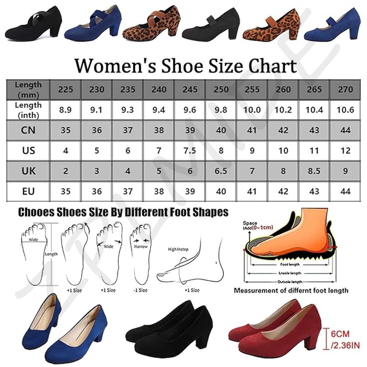 Tacones altos casuales con correa cruzada para mujer, tacones de bloque medio Mary Jane con correa al tobillo, zapatos de corte para mujer, zapatos de trabajo de apoyo cómodo, negro, 40 EU