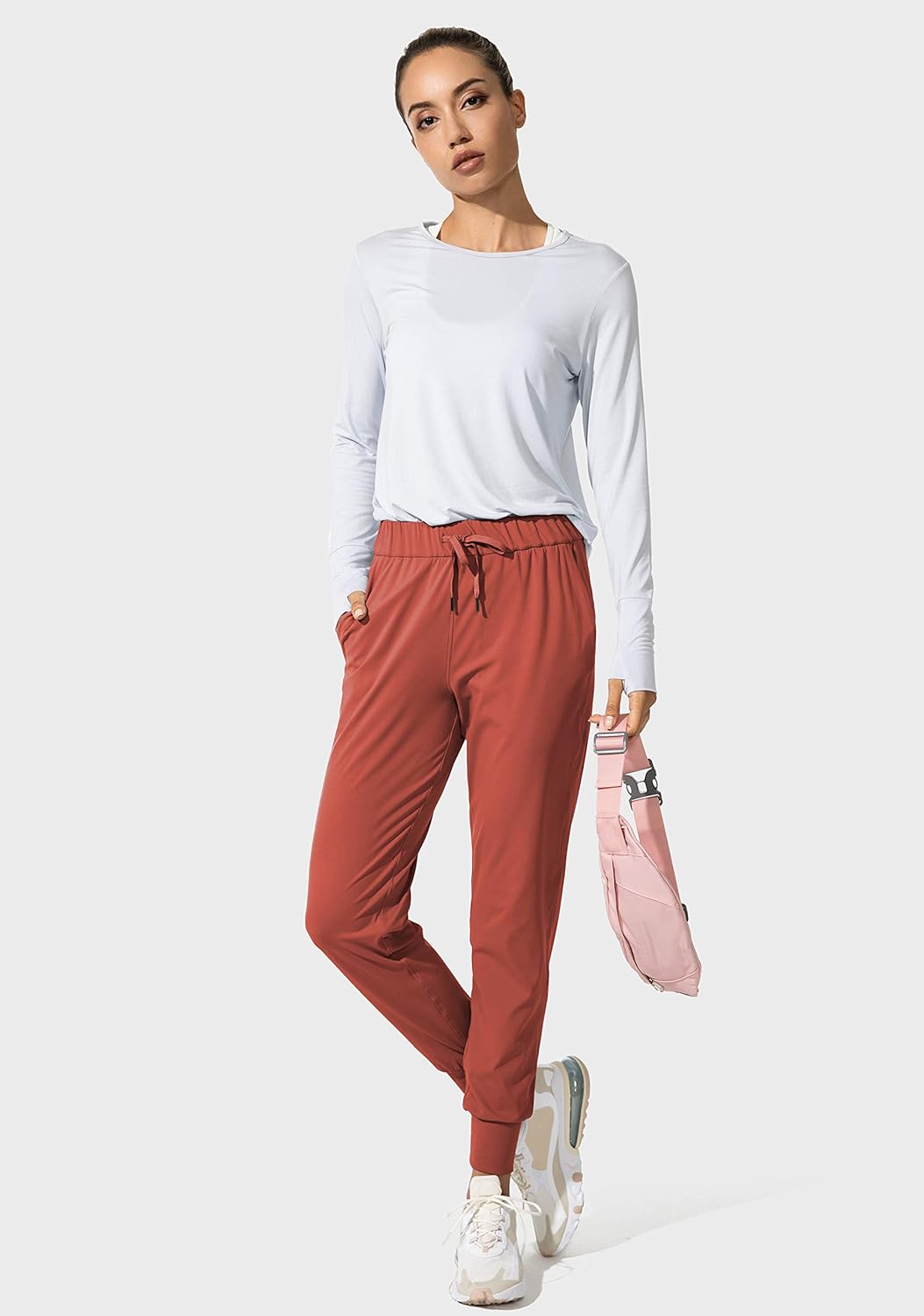 SANTINY Women's Joggers Pants Pockets Drawstring Running Sweatpants for Women Lounge Workout Jogging - Image 5