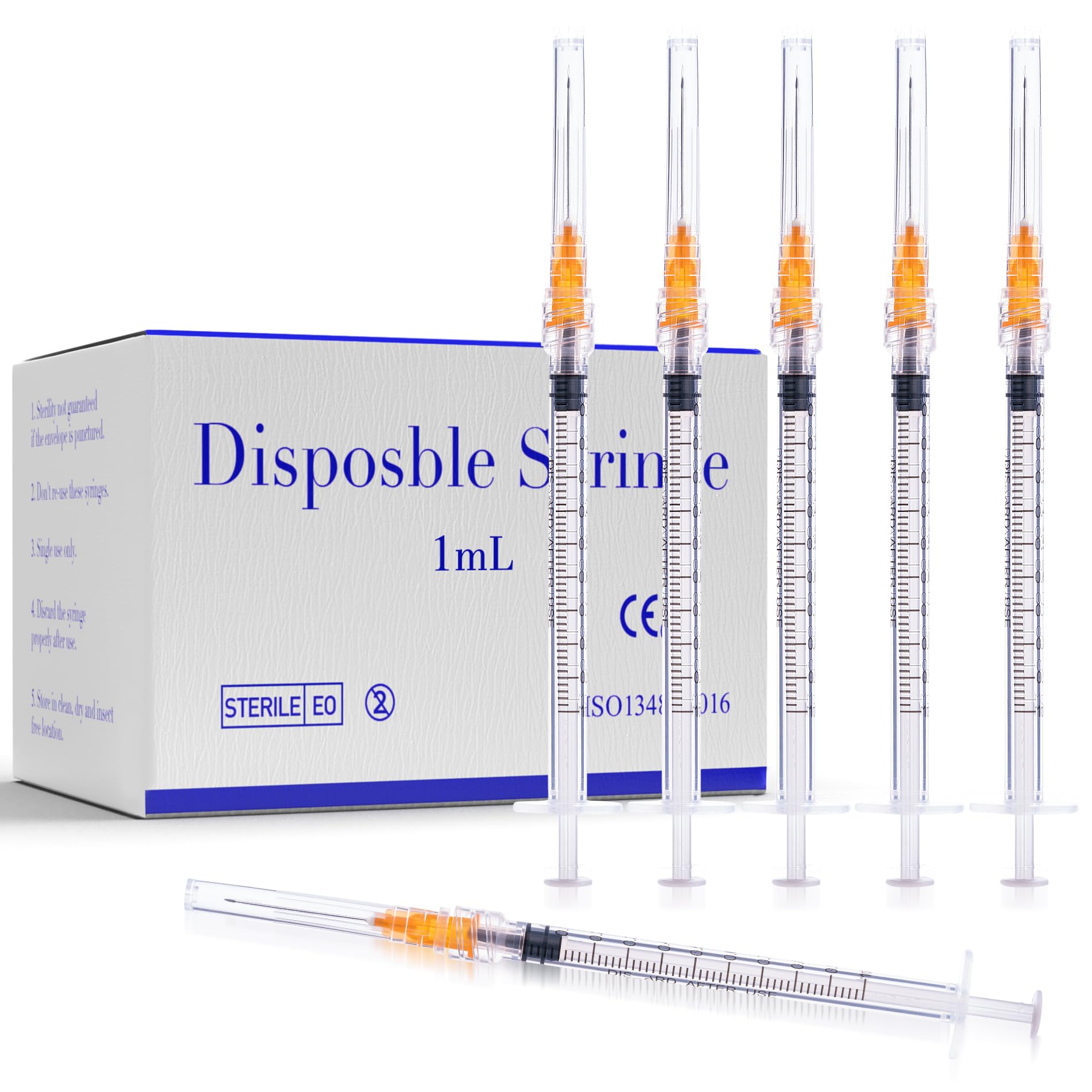 U-100 Syringes 1ml 31G 5/16 Inch 8mm Disposable Lab Syringe, 100 Pack — Amazon image 9