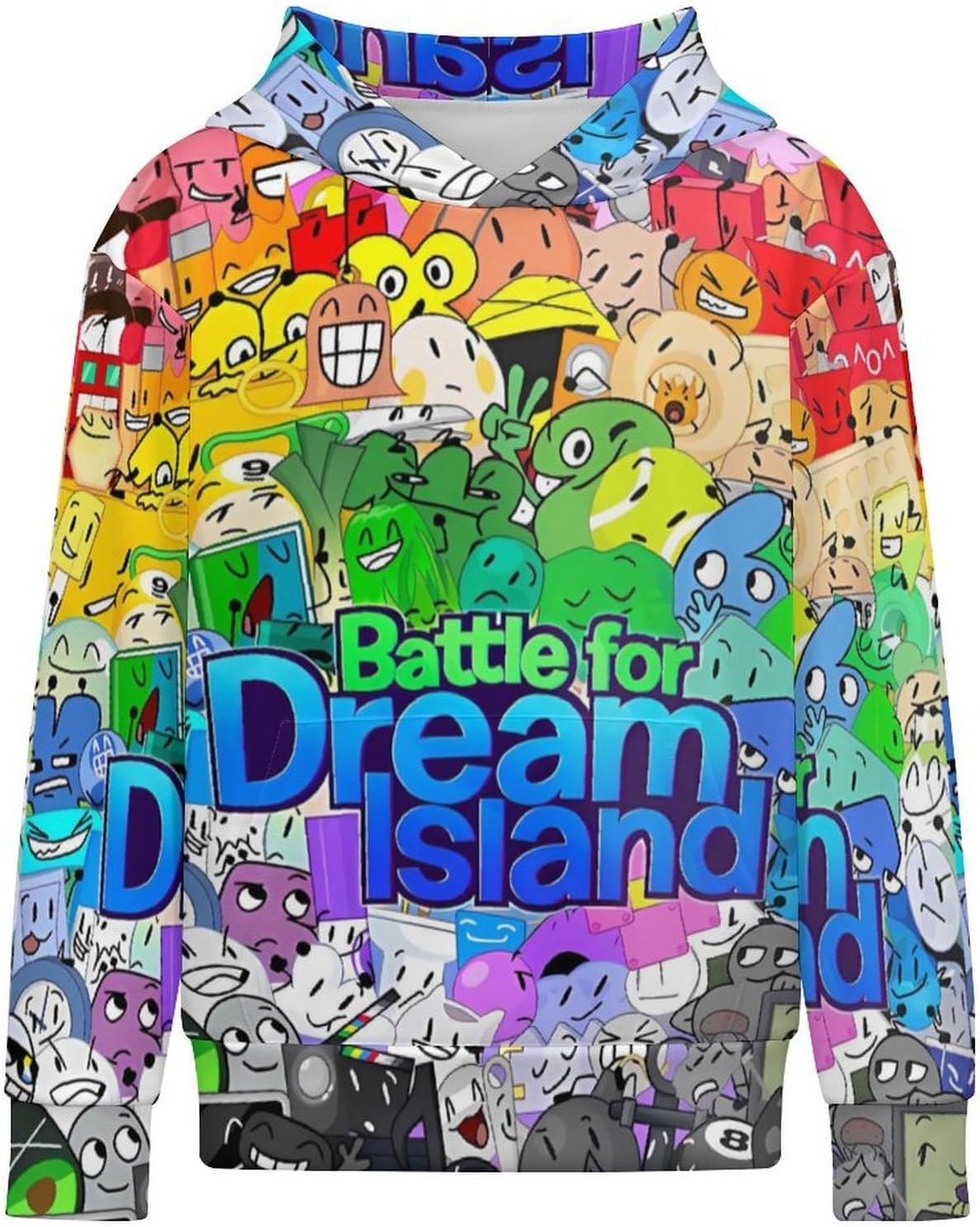 Bfdi-Battle for Dream-Island Kids' Hoodie 3d Print Sweatshirt Soft Pullover Hooded With Big Pockets