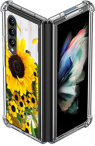 Miniatura 4 de Funda para Galaxy Z Fold 4, protección contra caídas de abeja de girasol, a prueba de golpes, carcasa protectora de cuerpo completo resistente a los