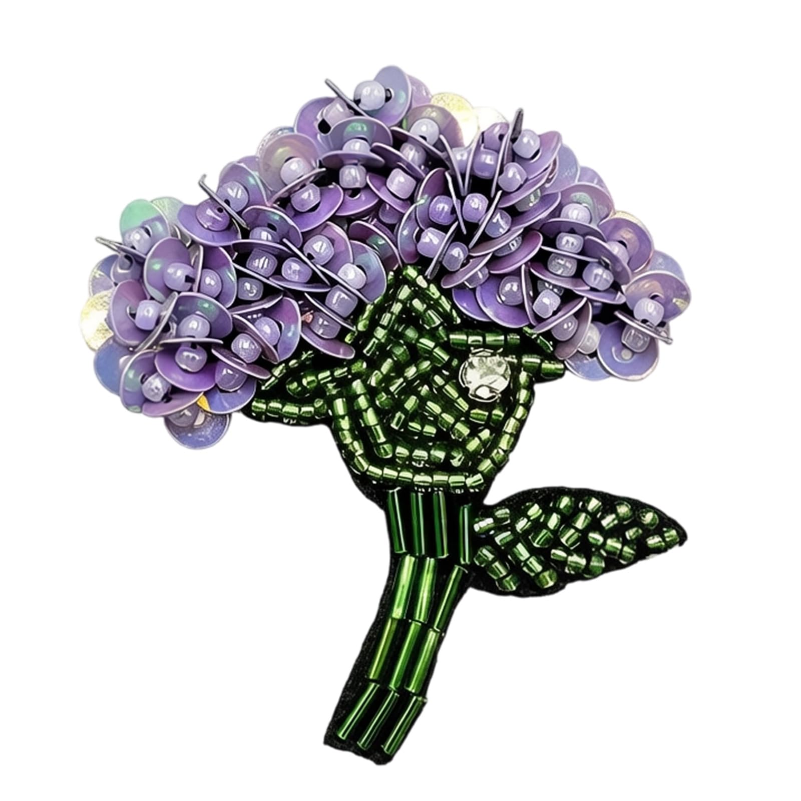 Zeiwohndc Purple Beaded Flower Applique For Clothes Bags Hats, Hand Sew Embroidery Accent For Sewing Craft Decor And Costume Trim Beaded Flower Applique Floral Embroidery Accent Clothes Bags Hats Costume Trim Sewing
