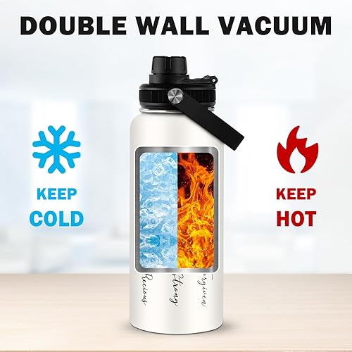 Miniatura 6 de Regalos inspiradores para mujeres, botella de agua con aislamiento floral de 32 onzas, vaso de acero inoxidable, regalo motivacional para niñas,