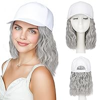 Vista 13 de SEGO - Gorra de béisbol con extensiones de pelo para mujeres, sintético resistente al calor, 6 pulgadas, postizo corto y recto ajustable, peluca