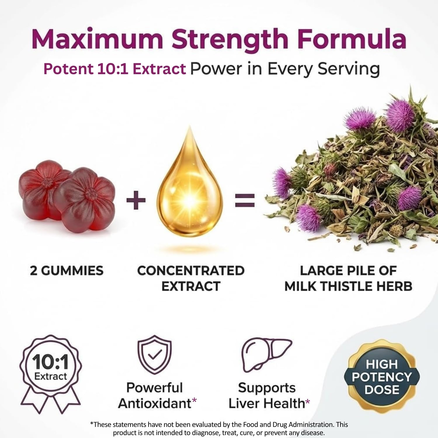 Sugar-Free Milk Thistle Gummies for Liver Cleanse Detox & Repair, Vegan — Amazon image 4