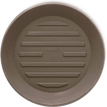 Crescent Garden Universal Round Planter Saucer, Durable Drainage Dish for Plant Pots, Heavy-Duty Plant Dishes Saucer, Indoor & Outdoor Plant Trays - Mocha 15.5 inch Inner, 20 inch Outer Diameter