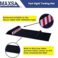 Vista 5 de Maxsa 37356-RS Park Right - Tapete de estacionamiento de 21 x 11 x 2 pulgadas, color amarillo, exclusivo de Yaxa