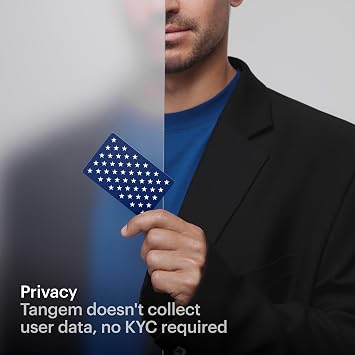 TANGEM Wallet - Secure Encrypted Wallet - Reliable Cold Storage for Coins Like Bitcoin, Ethereum, NFT and More - 100% Offline Hardware Wallet, USA Collection , USA Collection
