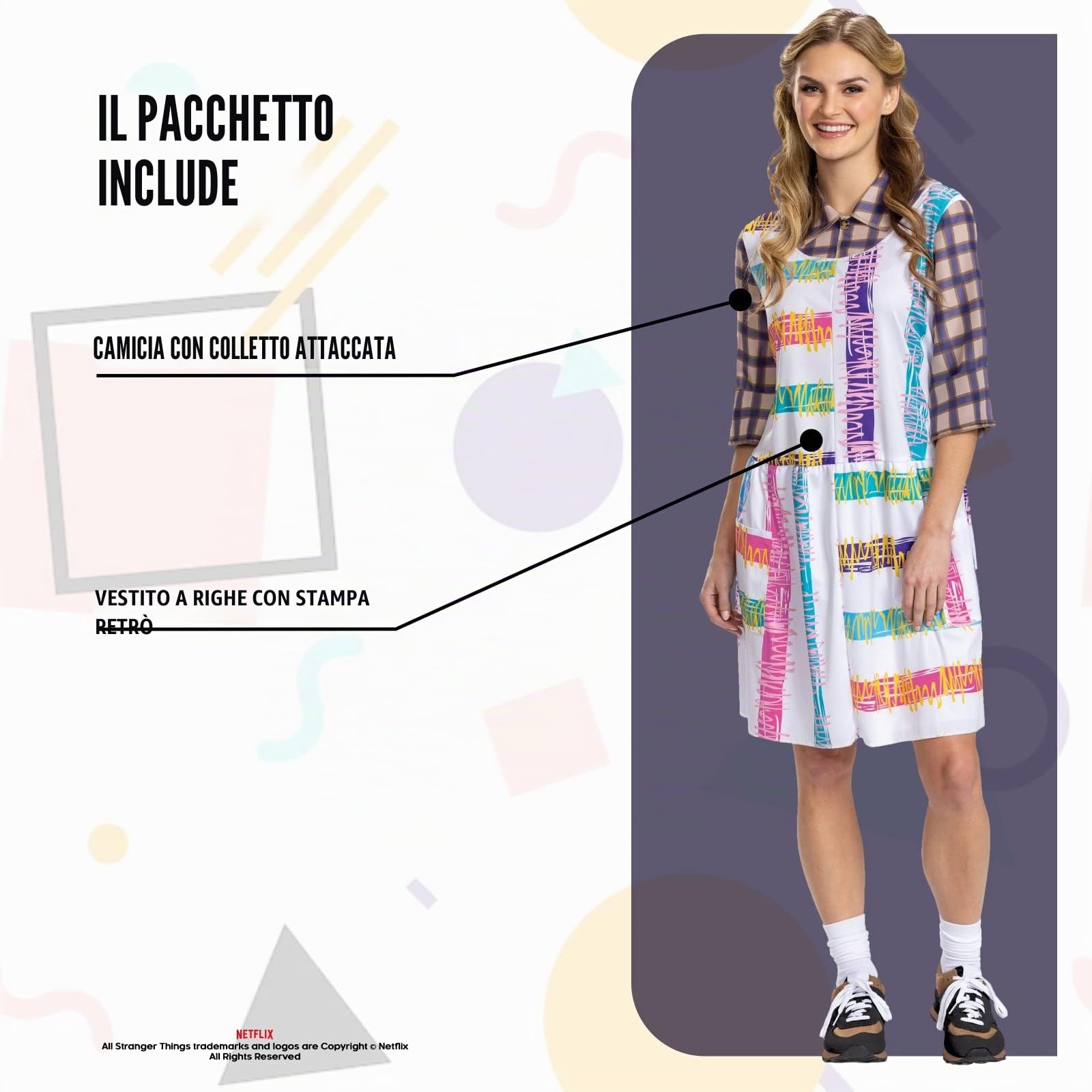DISGUISE Ufficiale Deluxe Eleven Stranger Things Costume Adulto Halloween Costume per Adulti Taglia M