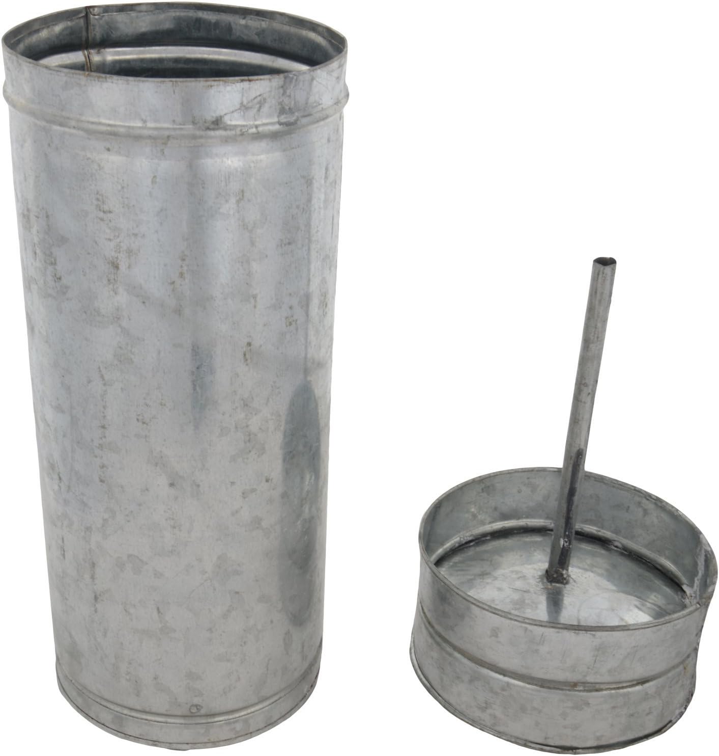 VIJAY SURGICAL Galvanised with Plastic Measure Rain Gauge (5 Inch, 12.5 cm)
