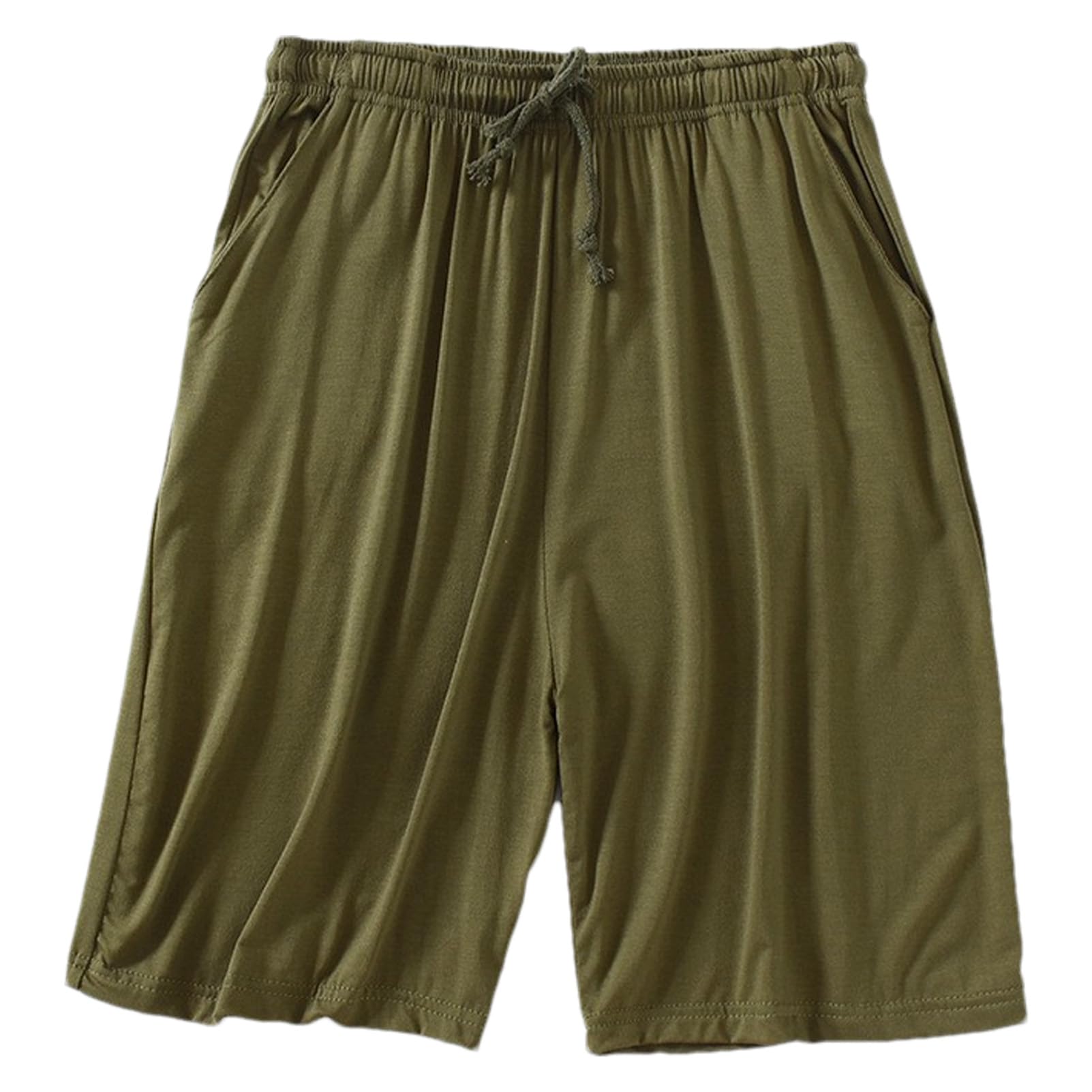 Hombre Tallas Grandes Pack de 2 Pantalones Cortos de Pijama Elástico Ligero Pantalones Cortos para Dormir en Casa con Bolsillos S-6XL