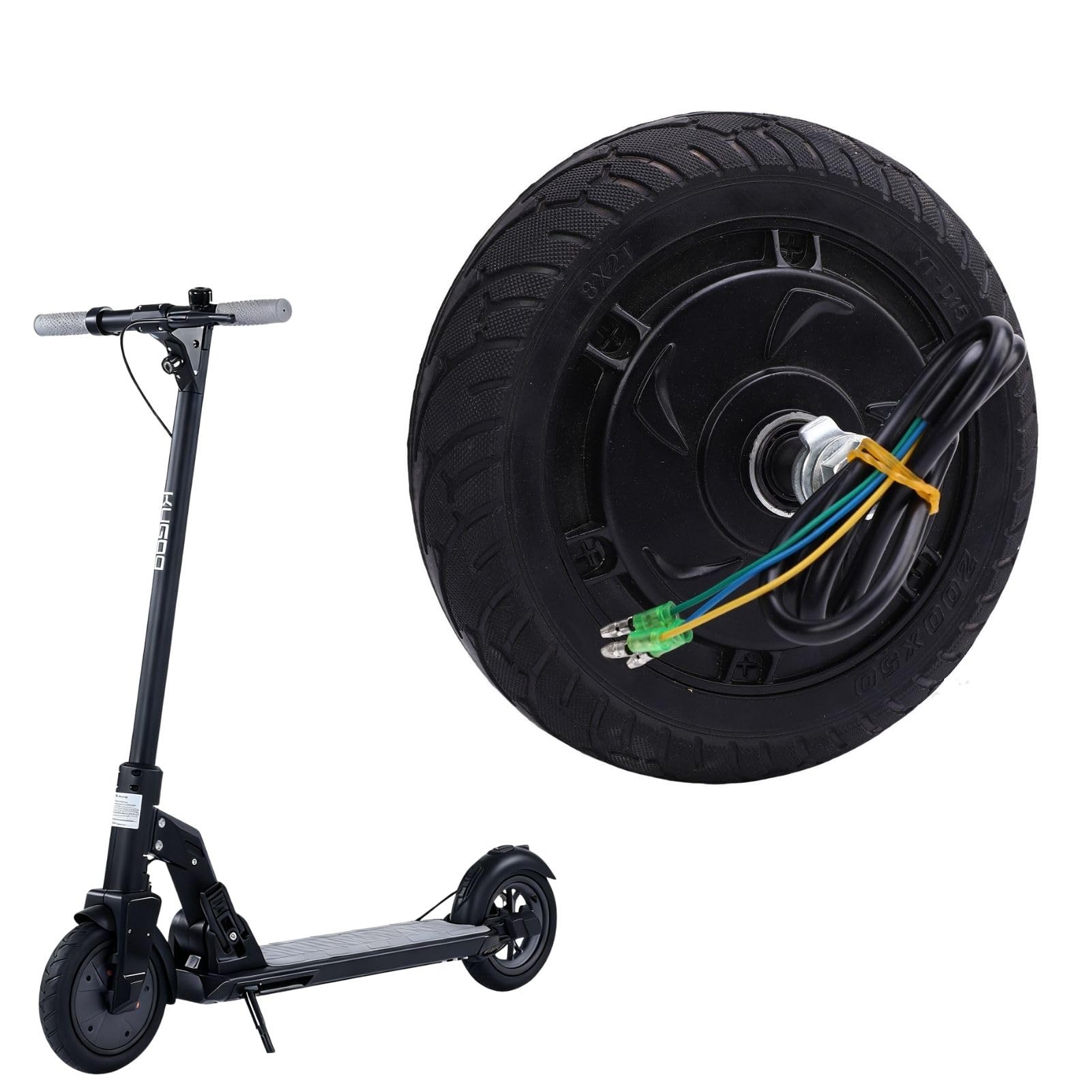Roue de Moteur de Moyeu de Trottinette Électrique pour KUGOO M2, 36V 350W Moteur de Roue Avant de Scooter Électrique de 10 Pouces Silencieux