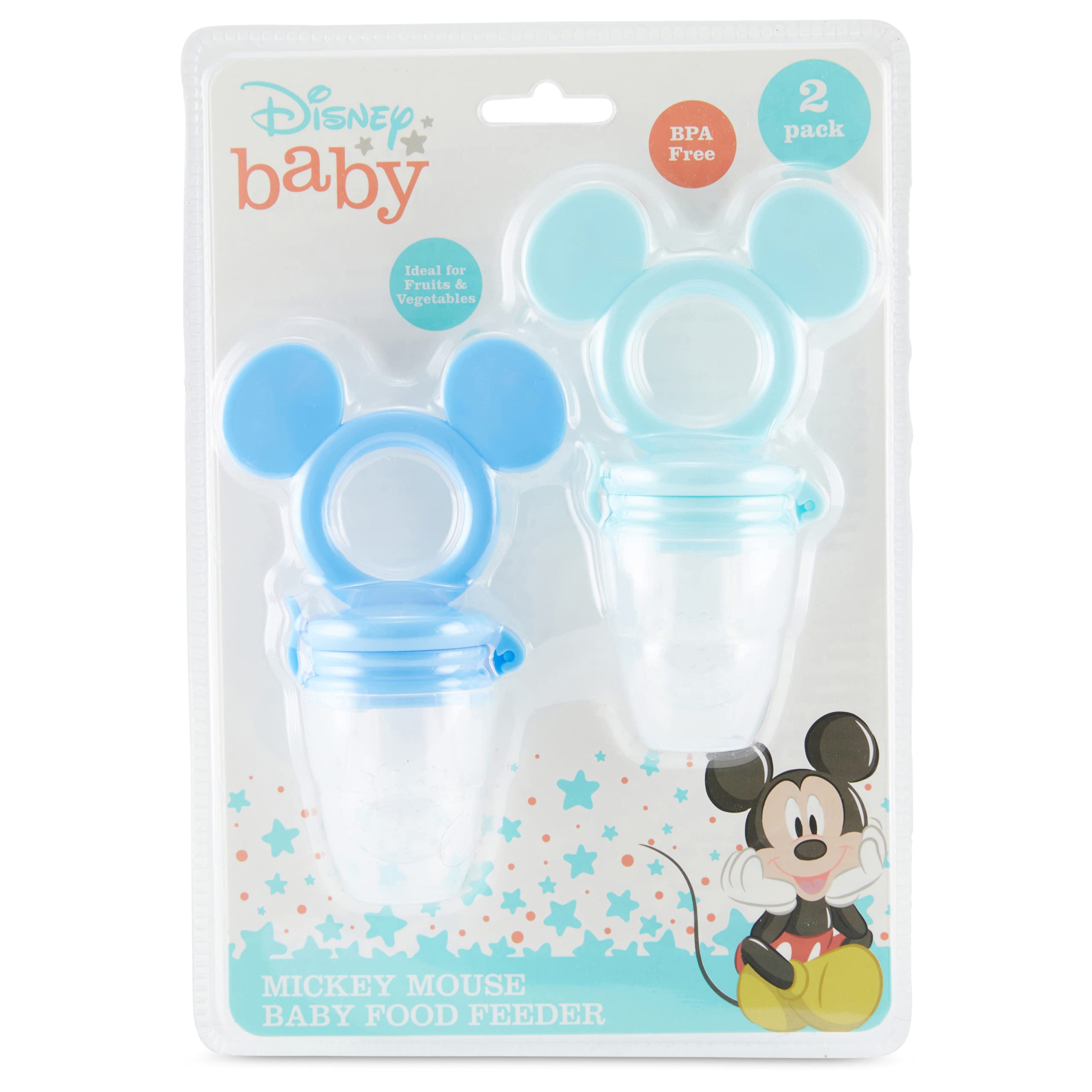 Disney Mickey und Minnie Beißring mit Fruchtfutterstation - Sicheres und langlebiges Design zur Beruhigung der Zahnungsschmerzen Ihres Babys