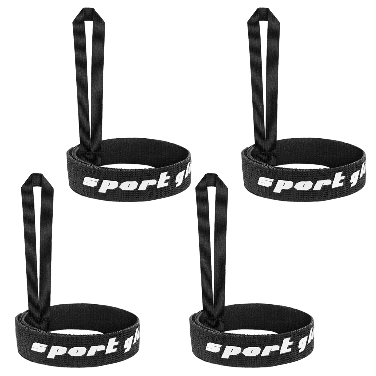 Laisse pour Gants de Ski, Sangle de Sécurité Élastique Réglable, Accessoires de Ski (Noir) 4 Pièces