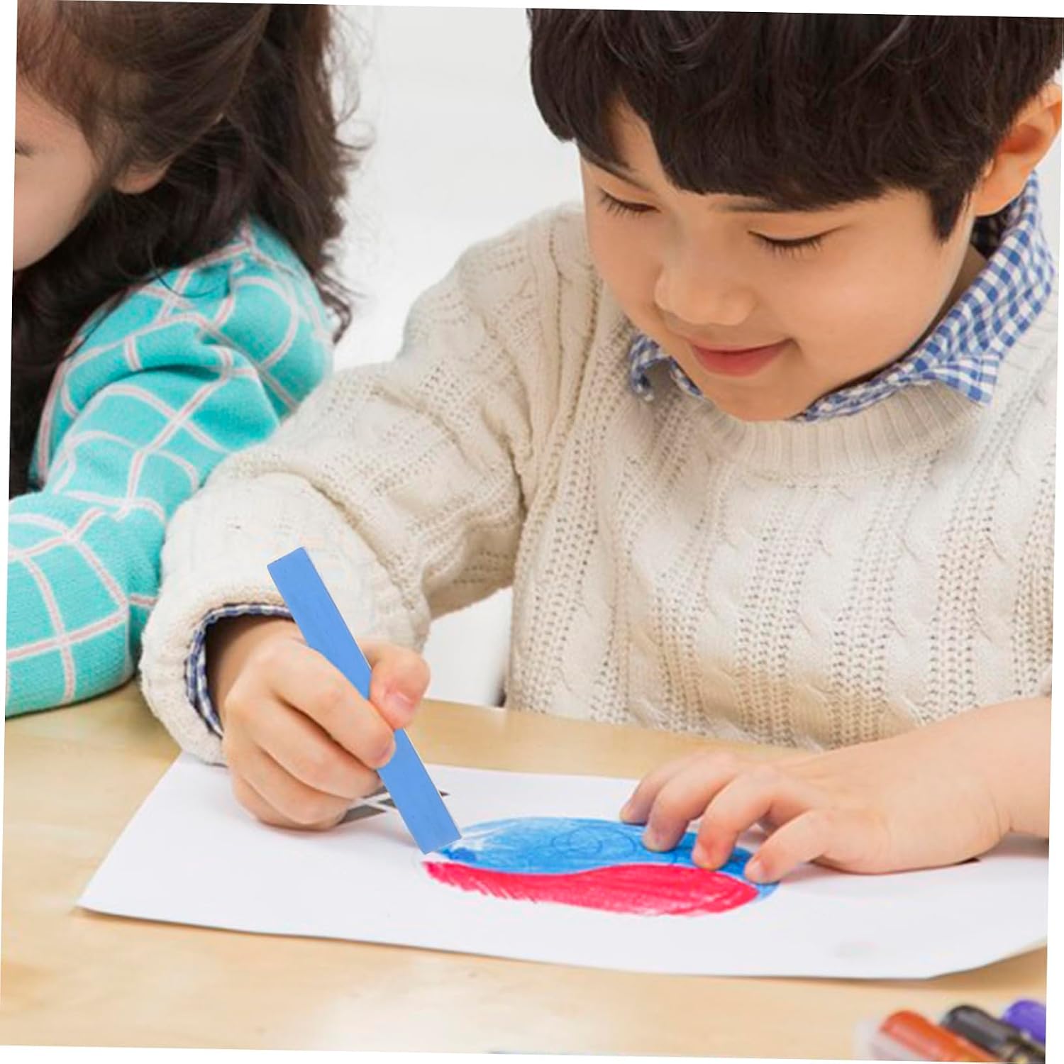 Tofficu Water Soluble Chalk Vibrant Colors Chalk for Boys and Girls Adults for Watercolor Drawing Painting