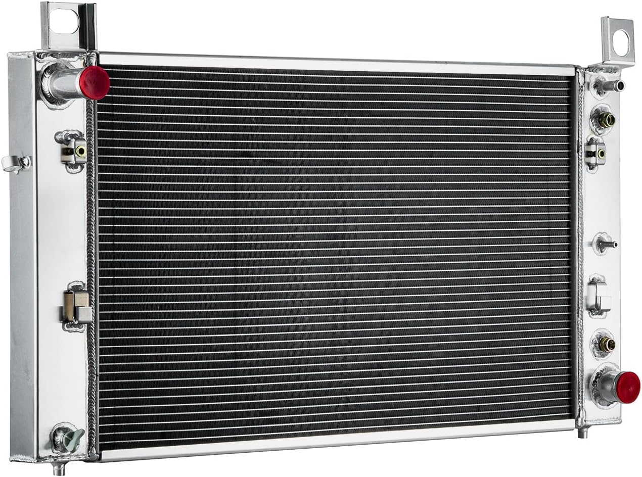 3 Row Aluminum Radiator for 1999-2013 Chevy Silverado GMC Sierra 1500 2500 Suburban Tahoe Yukon 4.8L 5.3L V8 Engine Cooling Radiators 28"W