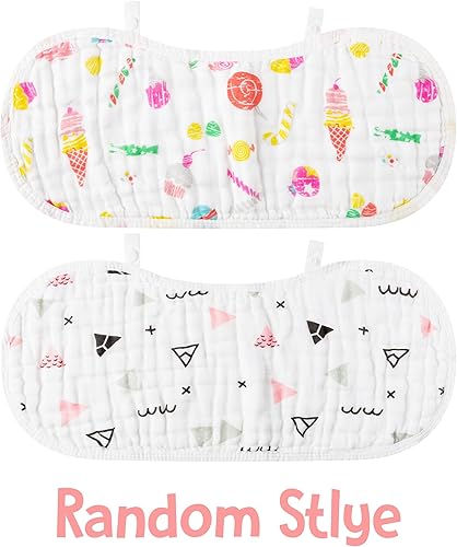 Miniatura 8 de GROBRO7 5Pcs Burp Cloths Baby Bibs Muslin Burping Bid