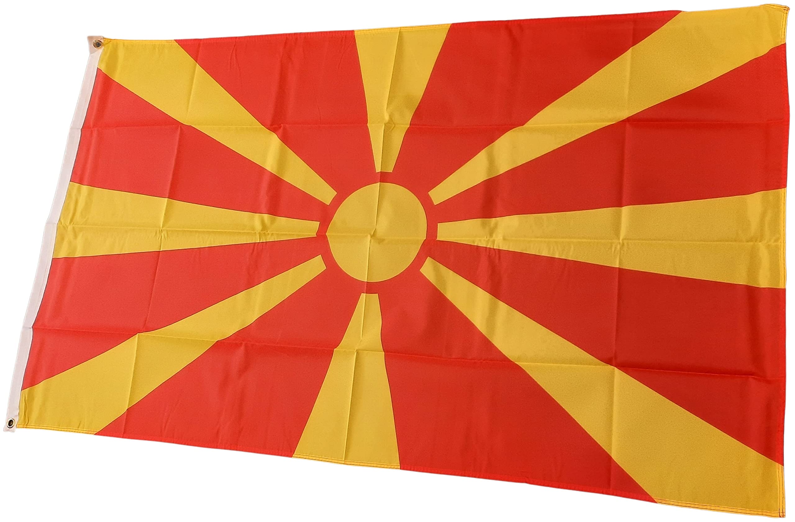 NWFlags North Macedonia Flag 5ft x 3ft 75d Premium Polyester Suitable For Flagpoles