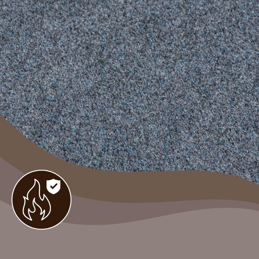 Mazovia Kunstrasen mit Noppen Grau, Anthrazit Wetterfest Rasenteppich für Balkon Garten Terrasse Wasserfest, Pflegeleicht & Robust Meterware Höhe: 6mm 100 x 250 cm 1x2,5 m