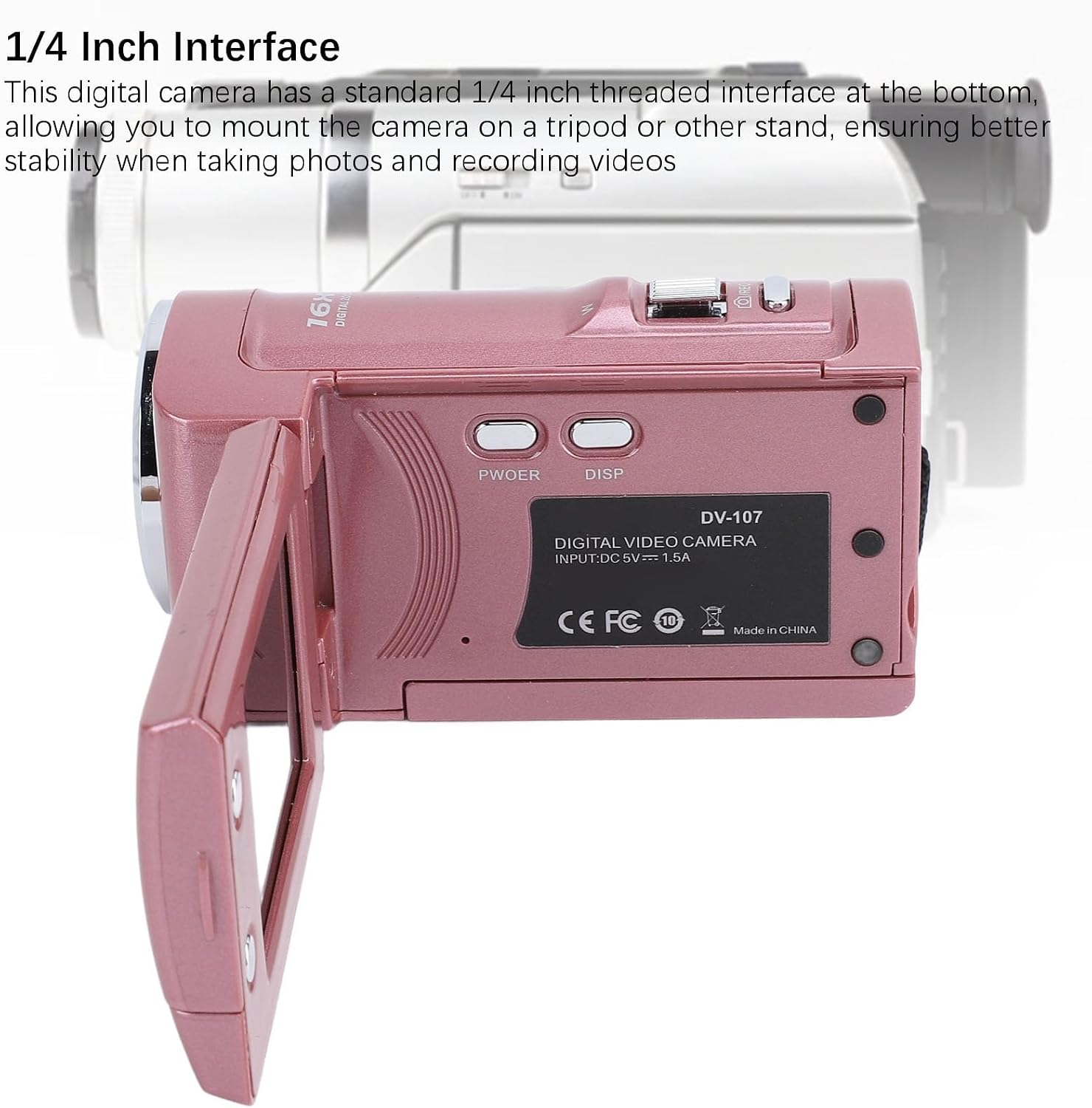 Video Camera Camcorder, 2K 48MP Digital Camera, 16X Zoom, Loop Recording Video Recorder, Photography, Webcam, Long Term Recording for Growth, Traveling, Wedding, Campus Recording