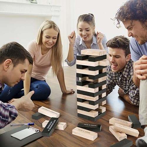 Miniatura 2 de Toyssa Stacking Games - Juego de 54 bloques apilables con 36 reglas y juegos diferentes para adultos