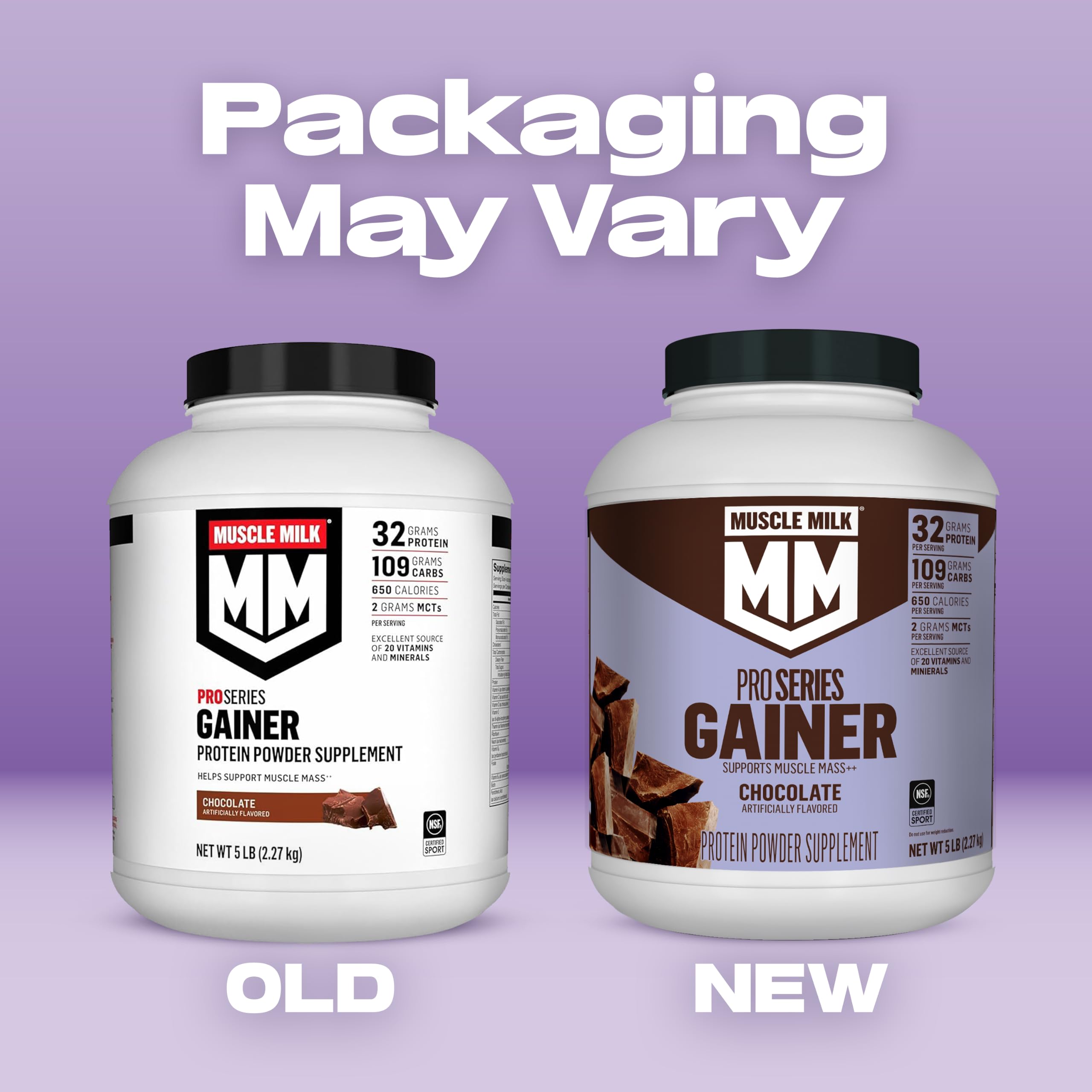 Muscle Milk Gainer Protein Powder, Chocolate, 32g Protein, 5 Pound — Amazon image 2