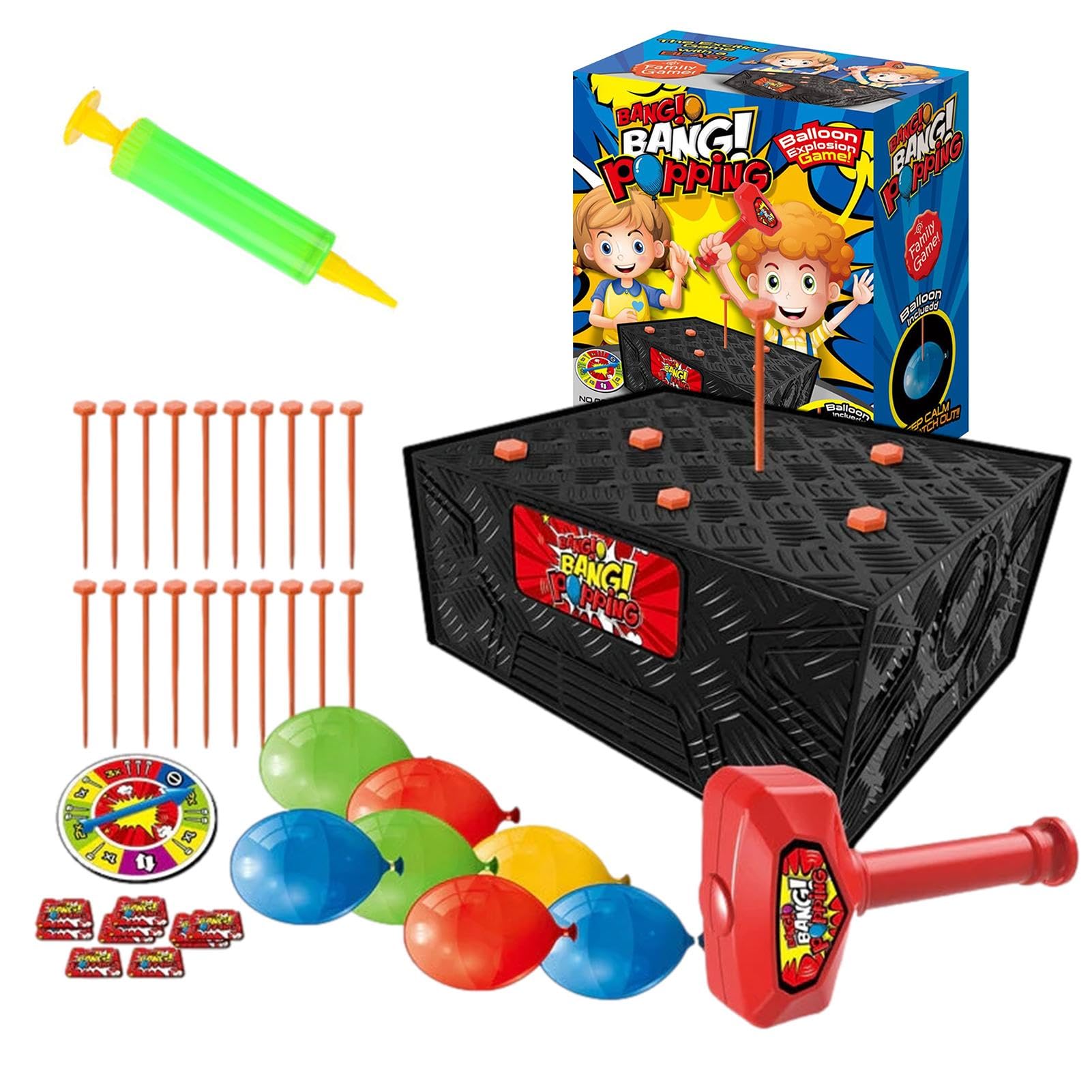 Hammer Balloon Box Game Balloon Popping Game Blasting Balloon Box Wack a Balloon Game Blast Balloon Box Game for Activities Family Gatherings