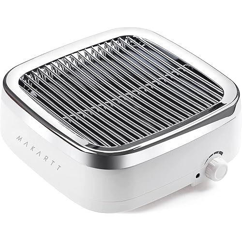Makartt Nail Dust Collector: 60W Professional Nail Fan Dust Collector with Reusable Filter, 2 Powerful Suction, Adjustable Speed Nails Extractor Vacuum for Manicure Salon Home (Sylvie)