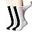 +MD 4 Pairs Non-Binding Women\'s Cushioned Moisture Wicking Diabetic Crew Dress Socks 13-15 Black/White
