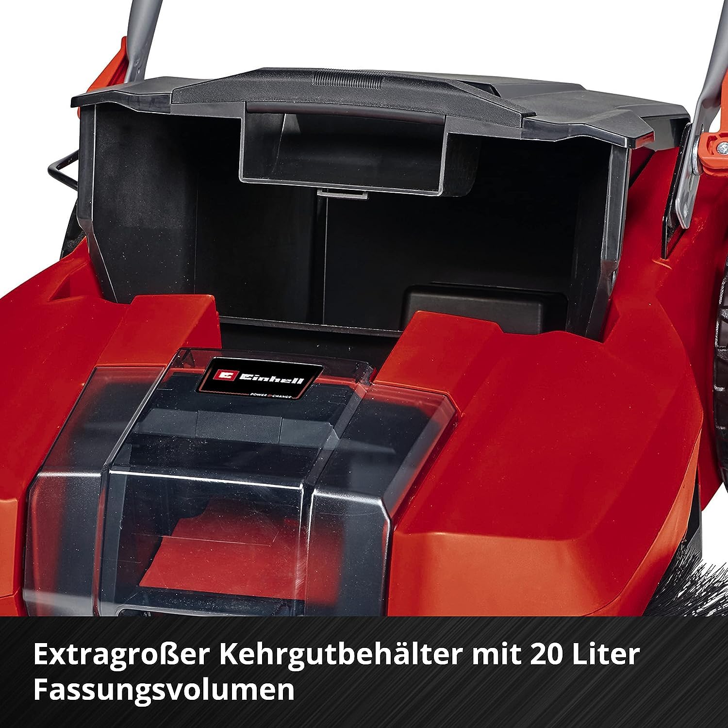 Einhell Akku-Kehrmaschine TE-SW 18/610 Li-Solo Power X-Change (18 V, Li-Ion, 20 L Schmutzbehälter, 61 cm Arbeitsbreite, Parkposition, verstellbarer Lenker, abnehmbare Lippe, Ein-und Ausschalter)