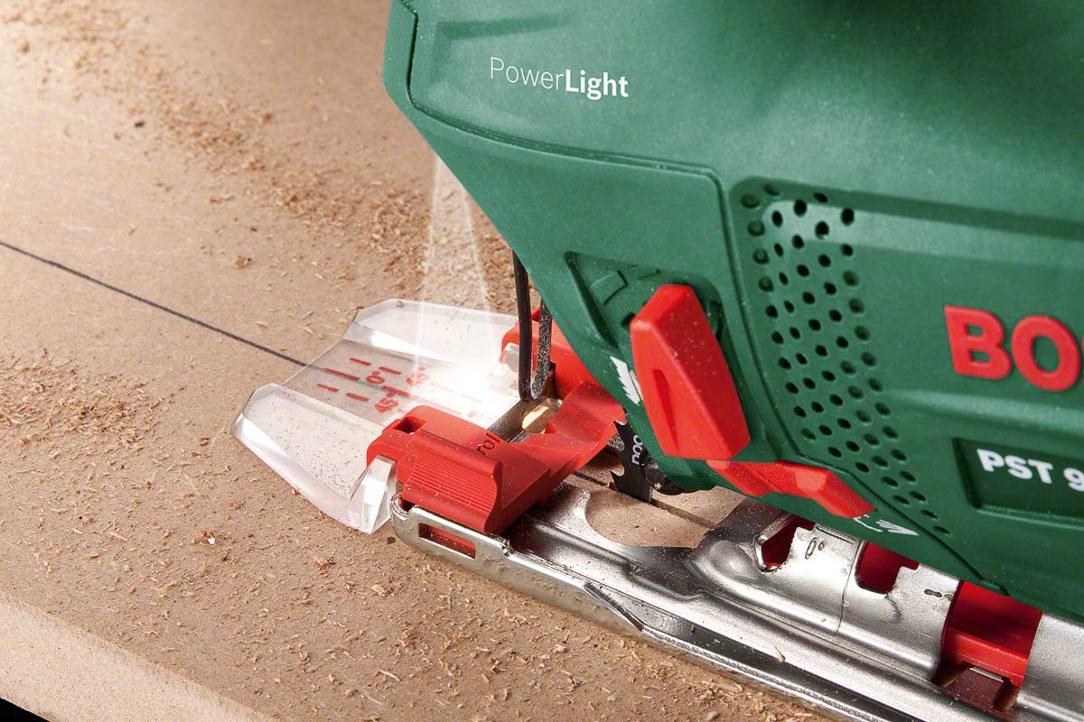 Scie sauteuse filaire Bosch - PST 900 PEL, 620W & Bosch Accessories 10 pièces Jeu de lames de scie sauteuse Basic for Wood (pour le bois, accessoires, pour scie sauteuse)