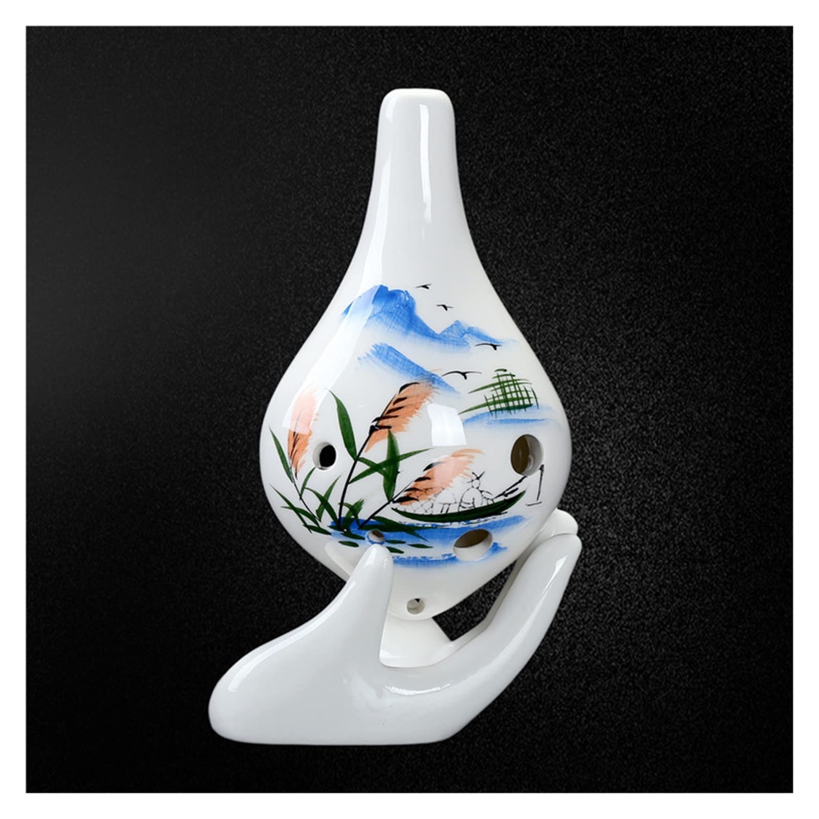 Ocarina flöte Okarina 6-Loch Alt C Ton Okarina Musikinstrument Handbemalte Okarina Für Den Schulunterricht Anfänger (Color : 5)