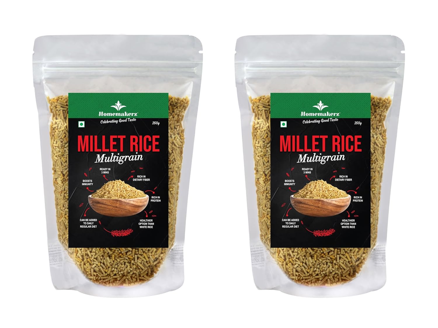 Homemakerz Multigrain Millet Rice Pack of 2 | Rich in Dietary Fiber ...