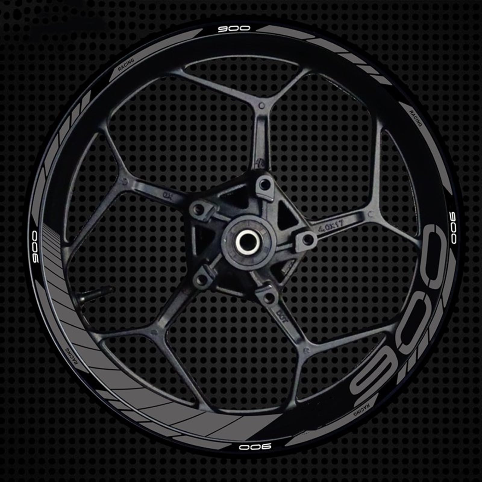 Motorcycle Racing Equipment Rim Stripes Stickers Reflective Waterproof Wheel Hub Sticker for Kawasaki Z900 Decorative(Color13)