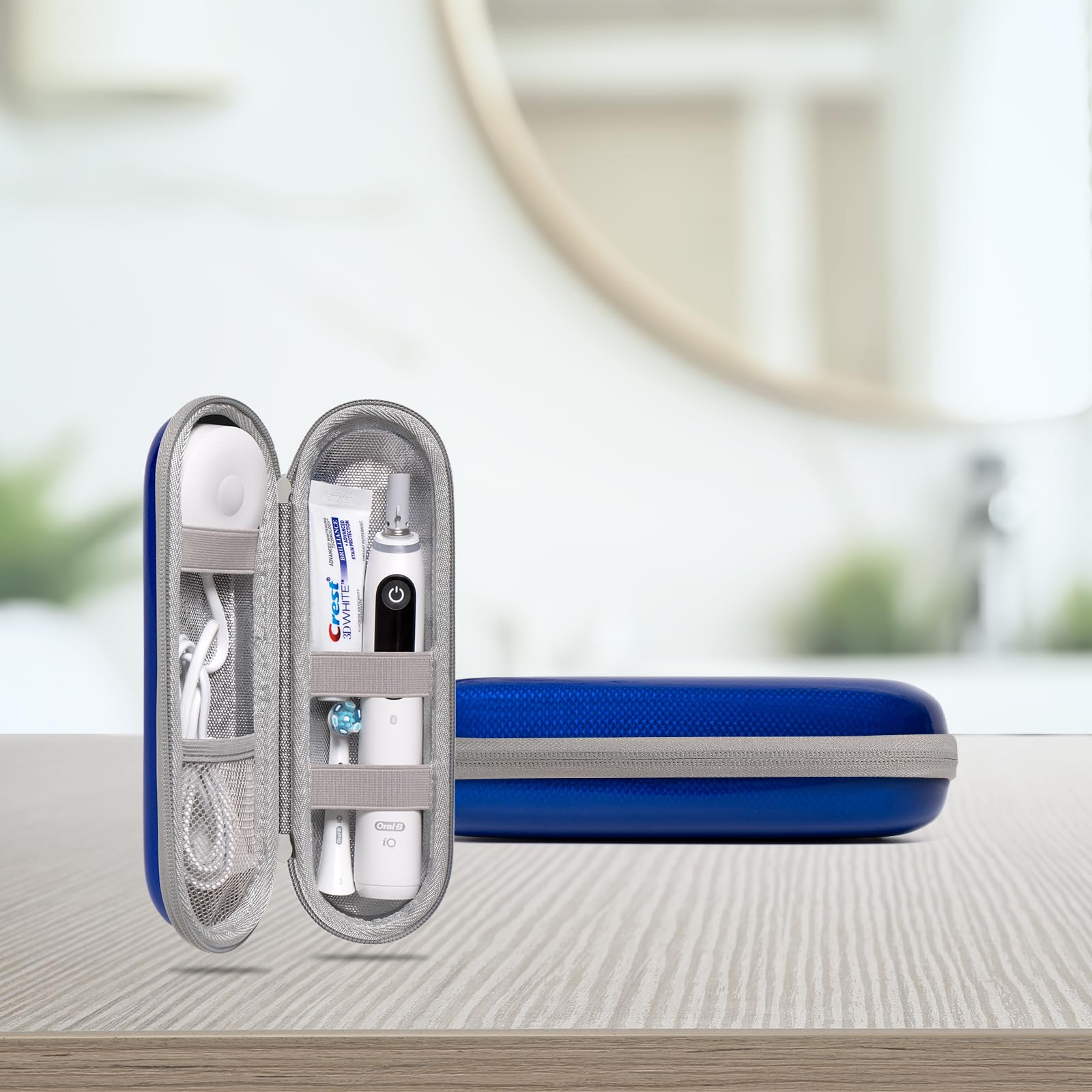 Nincha twarda obudowa EVA dla elektrycznej szczotki do zębów Oral-B iO, Pro, Smart Series, Philips Sonicare (niebieski), wodoodporny, odporny na wstrząsy, wilgotność