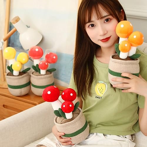 Miniatura 5 de XIYUAN Almohada de peluche de plantas suculentas, juguete de peluche de hongo, juguete de peluche de cactus, maceta de tulipán, juguete de peluche