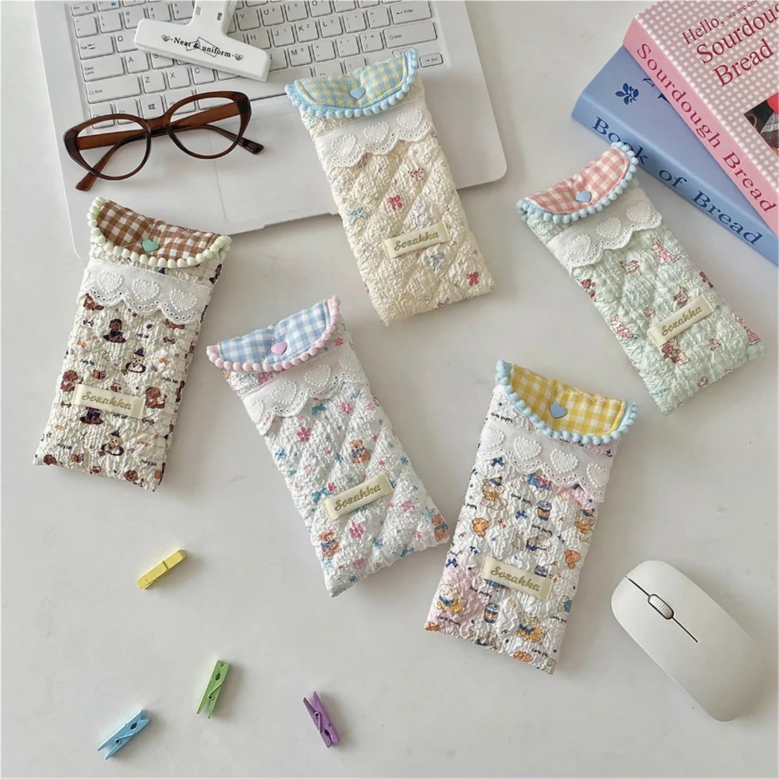 Sonnenbrillen etui Niedliches Weiches Brillenetui Mit Cartoon-Motiv Tragbar Bruchsiche Aufbewahrungstasche For Sonnenbrillen Brillen For Mädchen für Stilvoll Tragbar