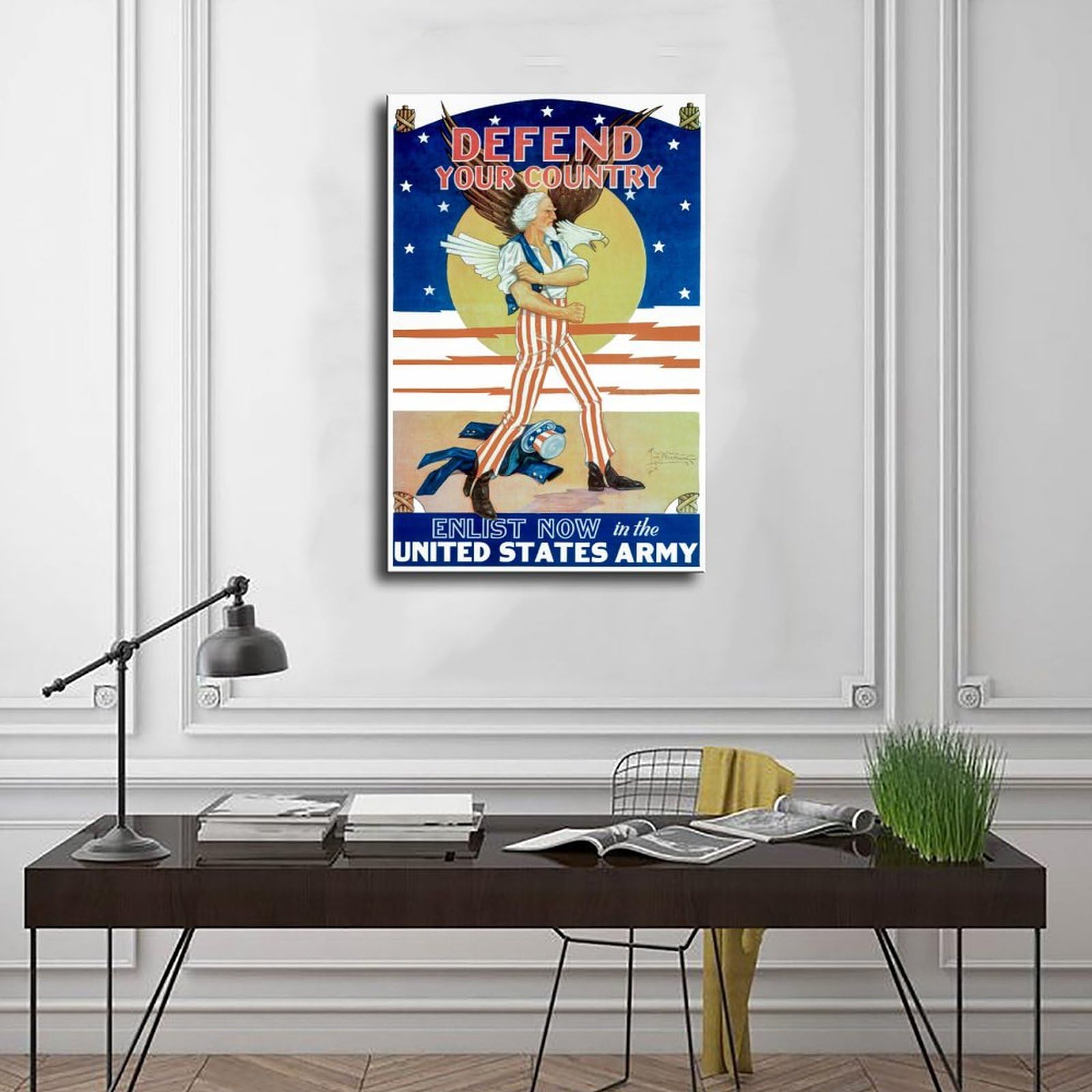 Tableau Sur Toile Propagande De Guerre Française - 50x70 Cm - NEUF