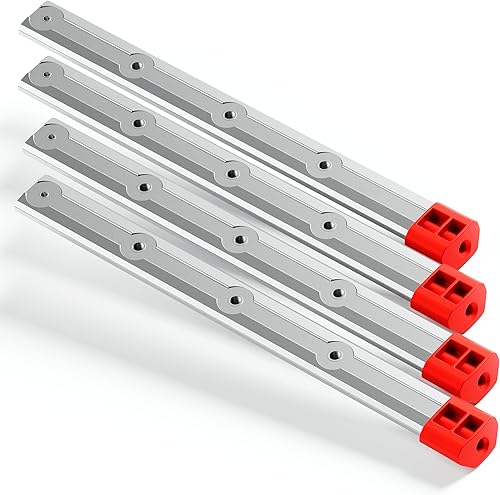 Miniatura 36 de Rieles de repuesto roscados de 7.7 pulgadas (7.677 in) compatibles con la caja de herramientas Milwaukee Packout 48-22-8425, incluye tapas de Negro