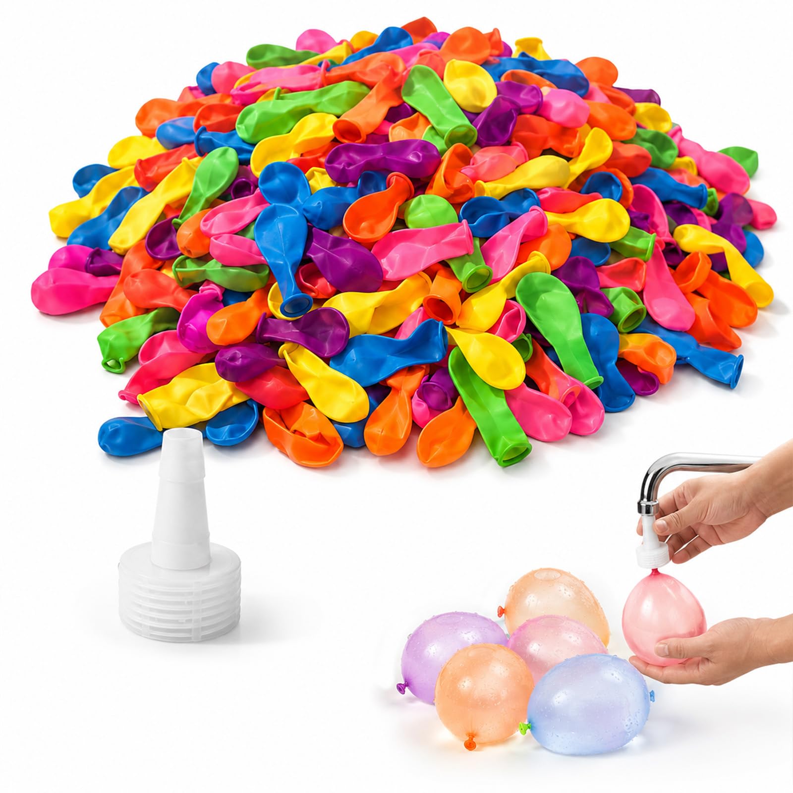 500 Pcs Self Sealing Water Balloons Quick Fill Summer Pool Fun