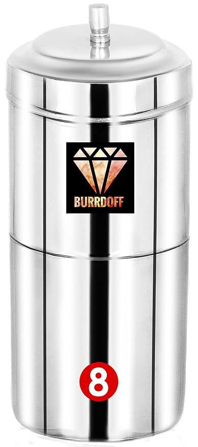BURRDOFF Stainless Steel Coffee Maker (325ml) Filter Coffee Maker | Coffee Filter for Home Stainless Steel |Coffee Filter Stainless Steel, Filter Coffee Maker for Home